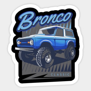 Classic Ford Bronco Blue Sticker